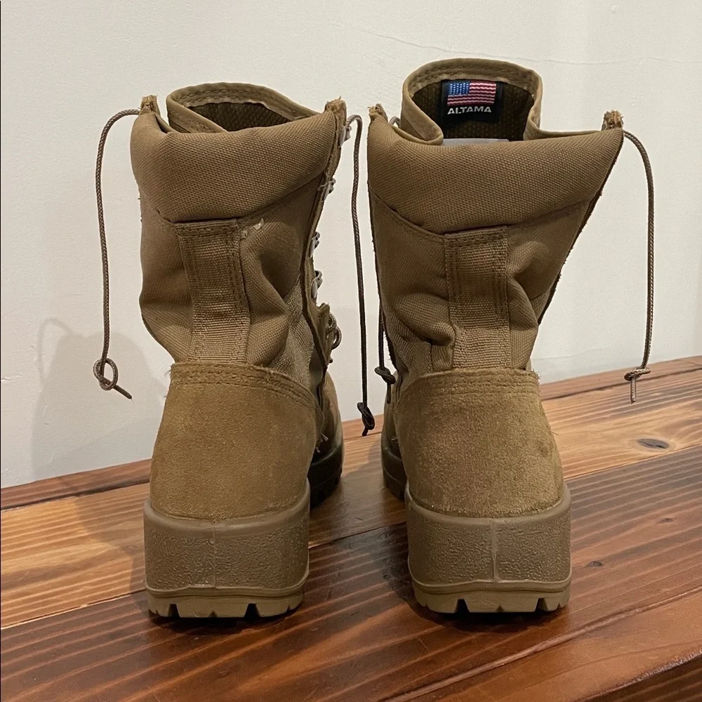 ALTAMA MENS 4.5 XW TAN STEEL TOE ARMY COMBAT BOOTS NWOT